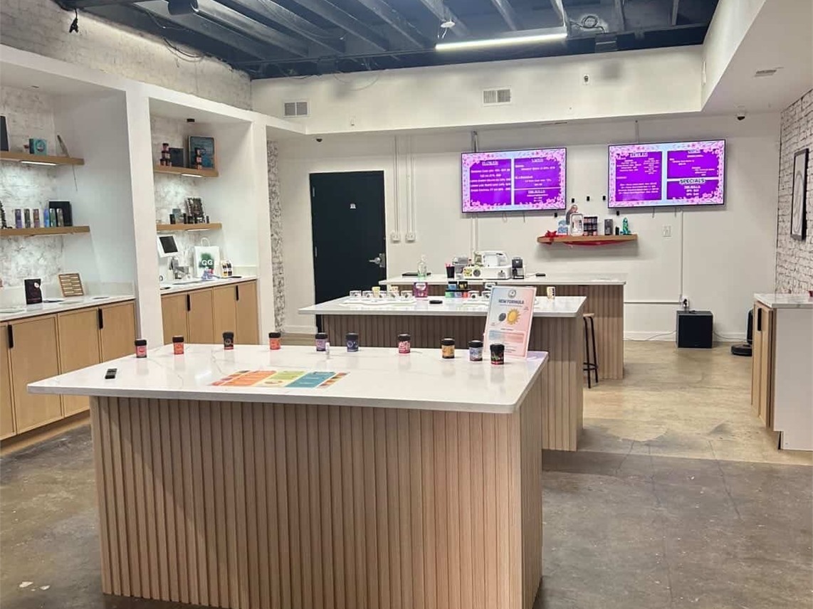 Main sales floor and product counters